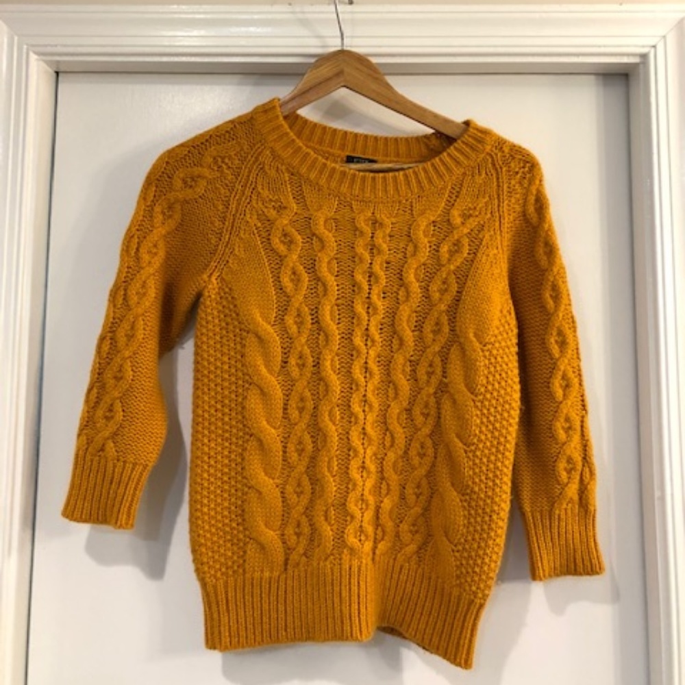 Orange Cable Sweater - image 1